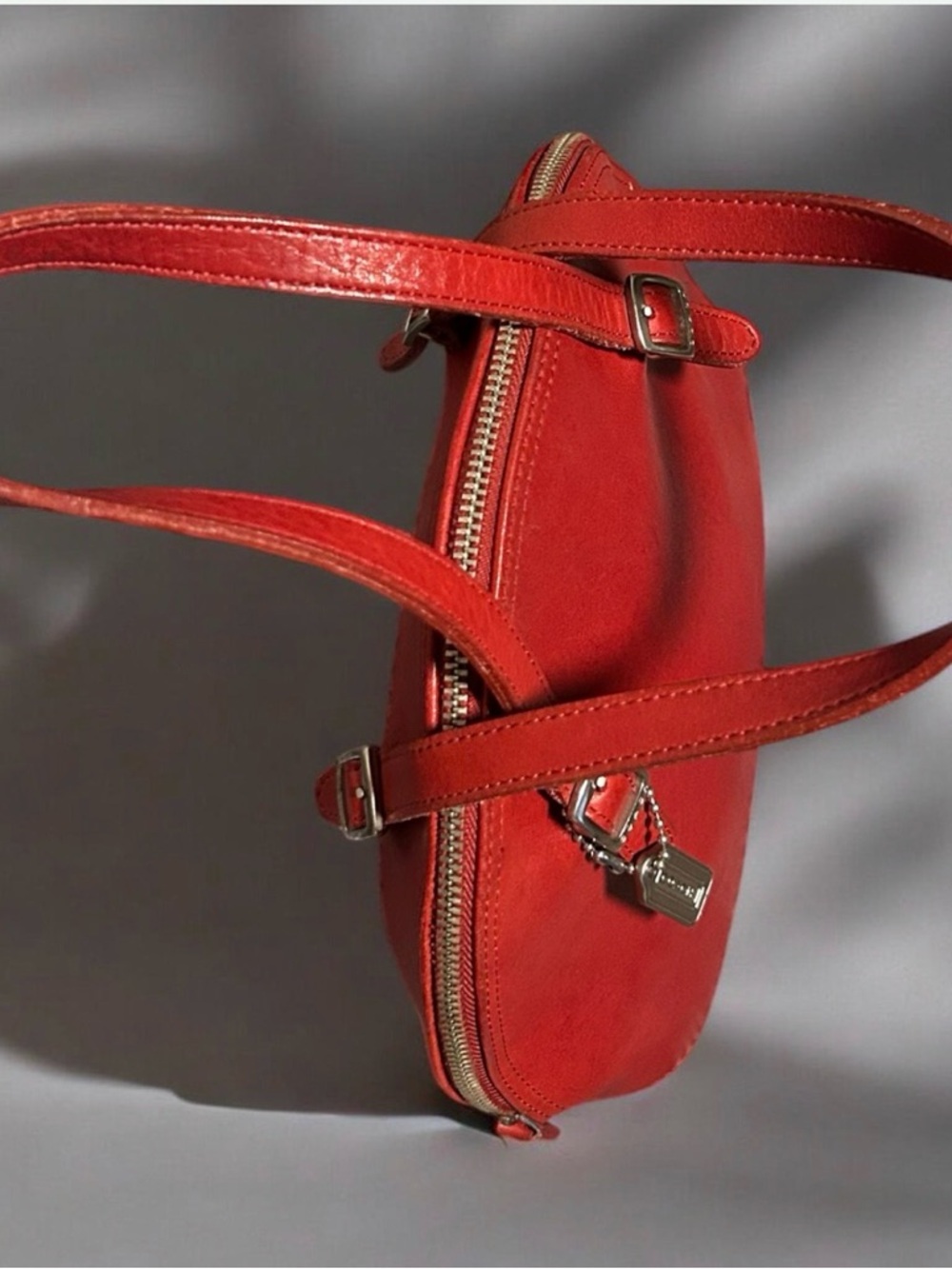 Coach❤️Vintage Red Leather Mini Dome Cha Cha Satchel K8C 9050 1998 - Picture 3 of 16